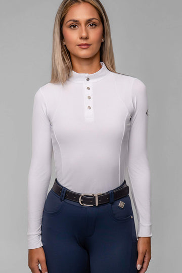 Camisa Hipismo Sun Performance air Branca