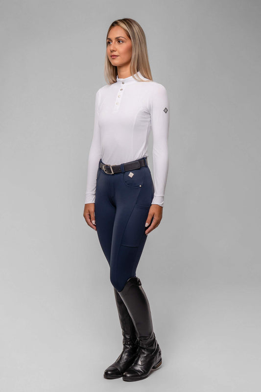 Camisa Hipismo Sun Performance air Branca