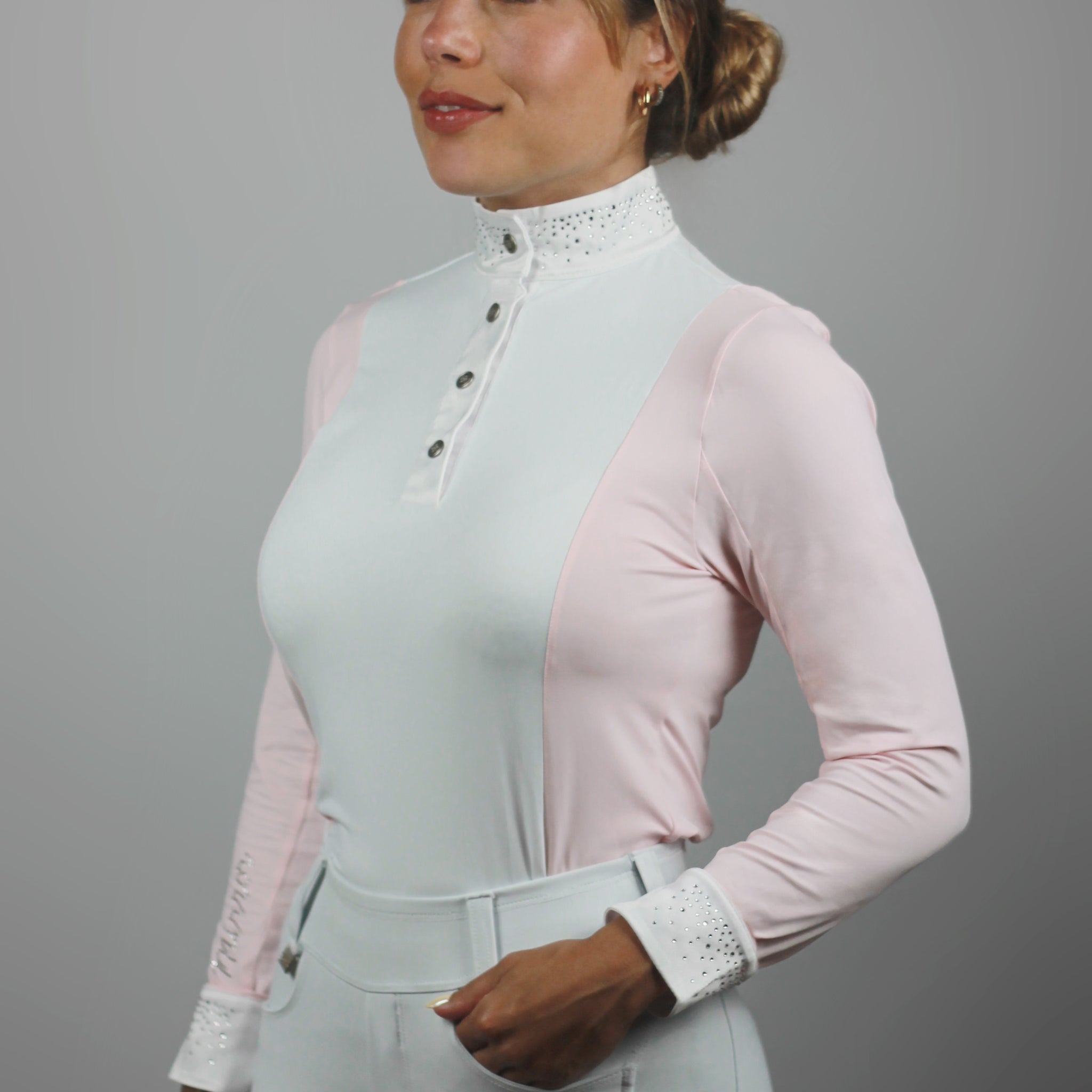 Camisa Hipismo Prova Dimond - Rosê