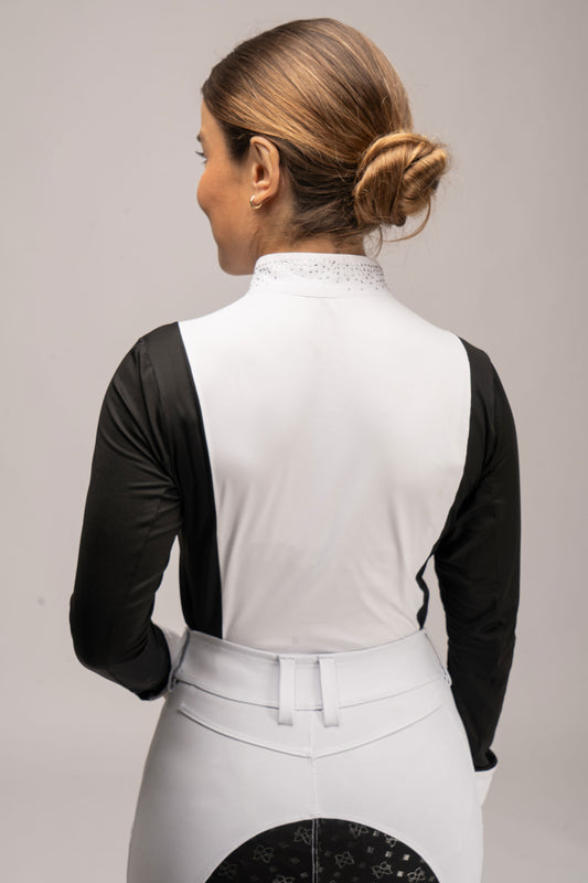 Camisa Hipismo Prova Dimond - Preta