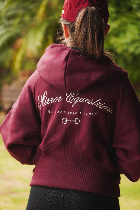 Moletom Cozy Equestrian Club Bordô