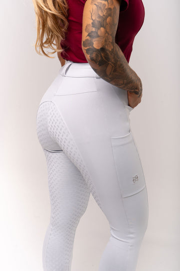 Culote Modelador Legging Branco - preto por dentro