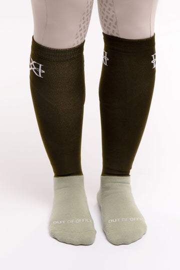 Meia Performance Hipismo Verde Militar
