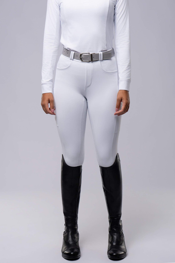 Culote Modelador Legging Branco - preto por dentro